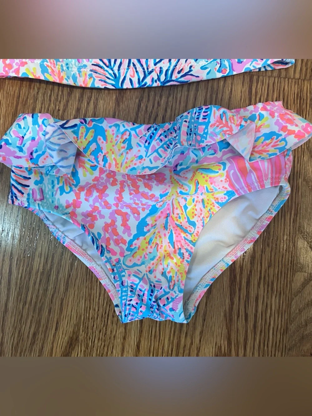 Lilly Pulitzer Pink & Blue Tropical Coral Two-Piece Swim Set